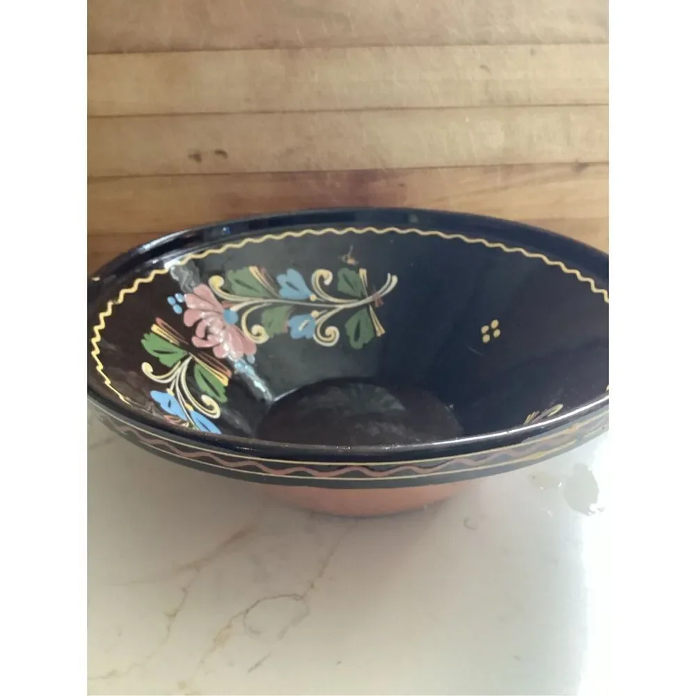 Hungarian Traditional Folk Handpainted Bowl Wall Hanging 11”